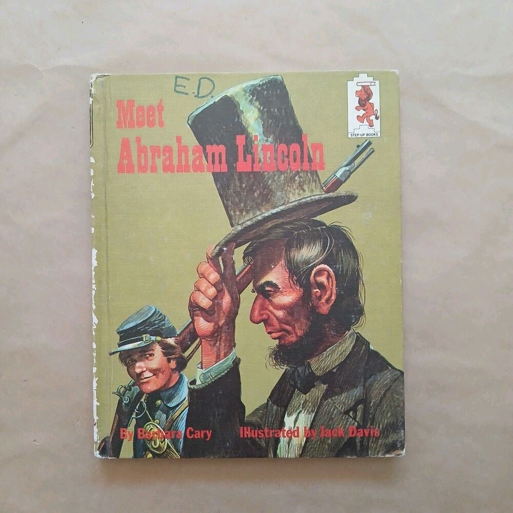 Meet Abraham Lincoln by Barbara Cary 1965 Step Up Books Illustrated Hardcover